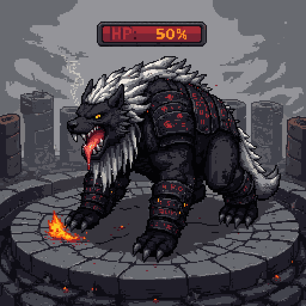 Pixel art game scene